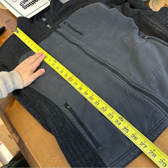 prAna Appian Recycled Wool Blend Full Zip Sweater Jacket Mens Size Large - Picture 7 of 9